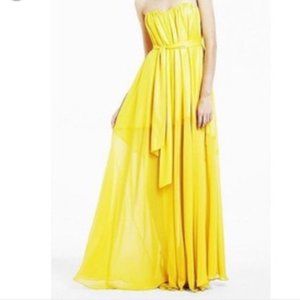 BCBG Chiffon and Silk Yellow Maxi